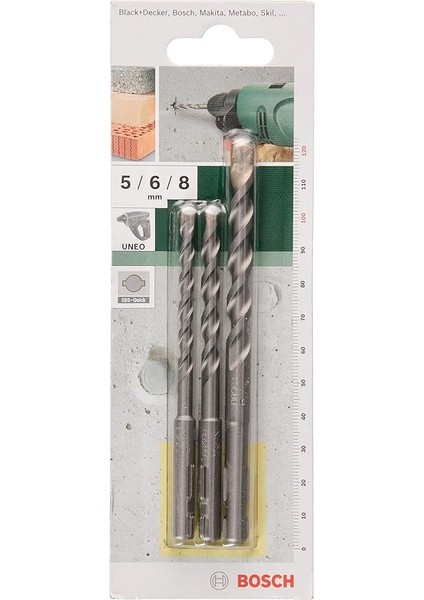 Professional Accessories Sds/quiçk, Uneo Için Beton Matkap Ucu, Seti 5/6/8 mm fiyatları