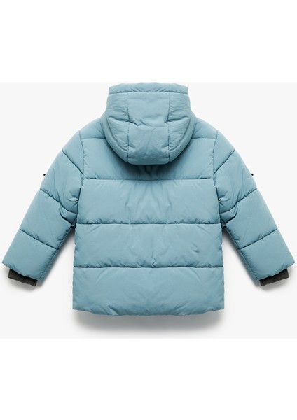 Uzun Kollu Cepli Içi Suni Kürklü Kapşonlu Şişme Mont fiyatları