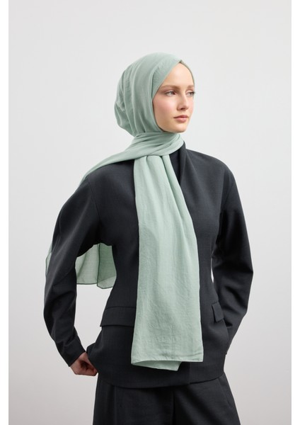 Organik Crash Şal Mint