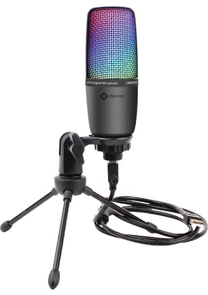 DMK003 Rgb Tripodlu Oyuncu ve Yayıncı Mikrofonu