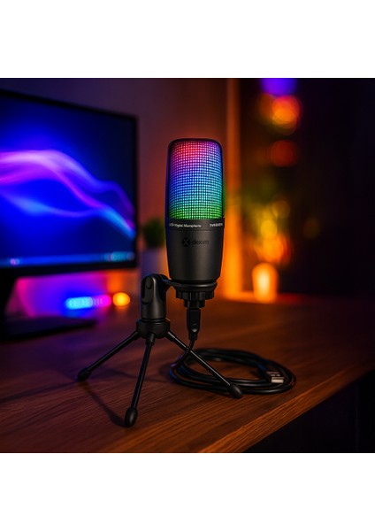 DMK003 Rgb Tripodlu Oyuncu ve Yayıncı Mikrofonu modelleri