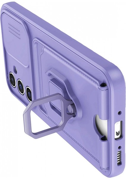 Samsung Galaxy A36 Kılıf Zuma Kartvizitli Yüzüklü Silikon - Lila (K95) modelleri