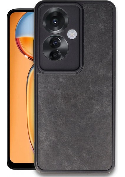 Oppo Reno 11F Kılıf Aras Deri Kapak - Siyah (K95)