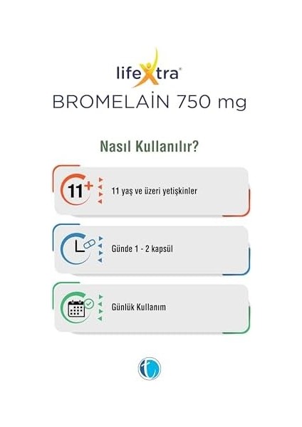 Lifextra Bromelain 30 Kapsül