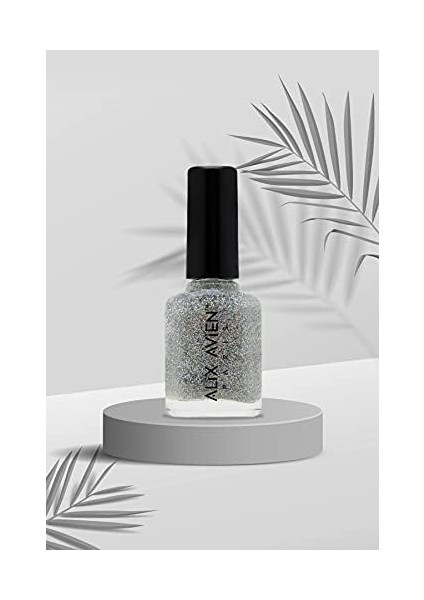 Gri Simli Oje 39 - Yüksek Pigmentli Uzun Süreli Kalıcılık Hızlı Kuruma - Nail Lacquer 39
