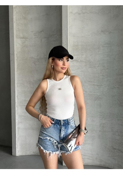 Clvn Kln Sıfır Kol Nakış Detaylı Atlet fırsatları