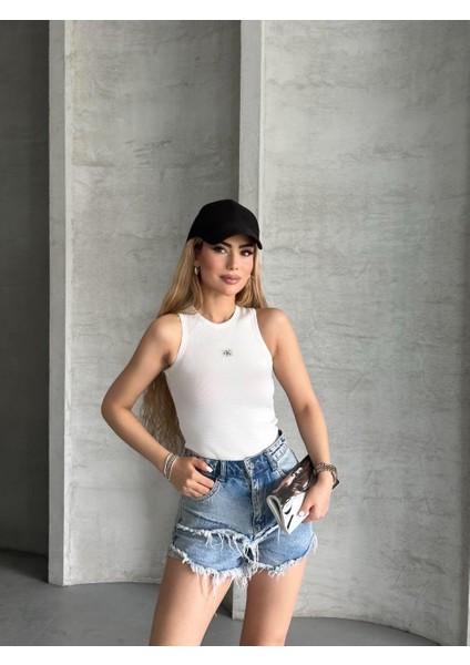 Clvn Kln Sıfır Kol Nakış Detaylı Atlet indirimleri