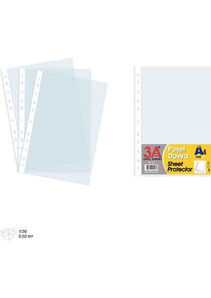 Poşet Dosya No:3 (100’LÜ Paket) 300 gr