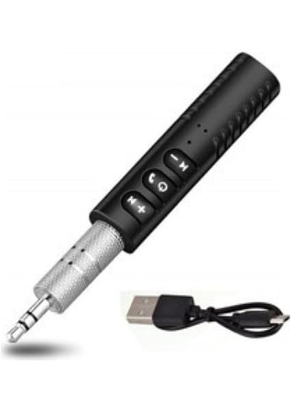 Bluetooth 4.1 Aux Adaptör Kit, Kablosuz Araç Ses Sistemi Dönüştürücü, Dahili Mikrofon, 4 Saat Pil Ömrü, Mini Taşınabilir, Yüksek Sinyal Kalitesi, +-42DB Mikrofon Hassasiyeti, XR1510, Siyah modelleri