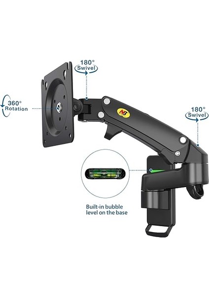 Bayou Nb F150 Ergoflex 17-35" Duvara Montaj Monitör Tutucu Kol Amortisörlü Monitör Standı modelleri