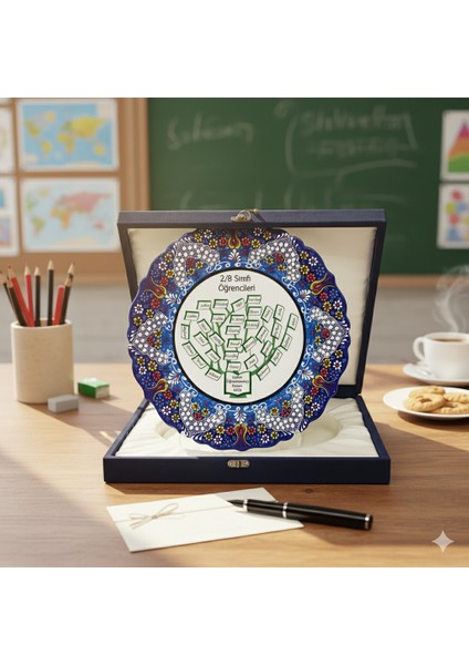 Kalıcılığın Simgesi: El Yapımı Kütahya Çinisi "hayat Ağacı" Öğretmenler Günü Tabağı modelleri
