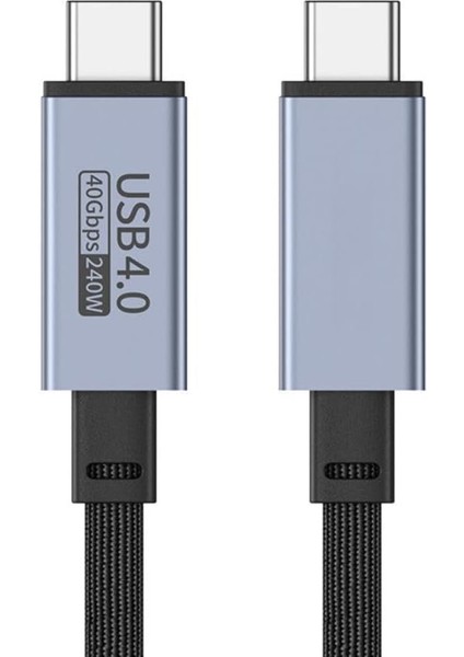 1mt 240W 4.0 Thunderbolt Type-C To Type-C Şarj, ve 8k 60Hz Görüntü Aktarım Kablosu