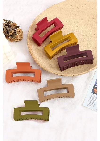 Kadın 4'lü Gri Büyük Xl Mandal Toka Seti