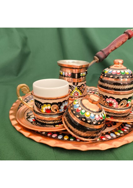 El Yapımı, Bakır Kahve Fincan Takımı, 2 Kişilik Kahve Takımı fiyatları