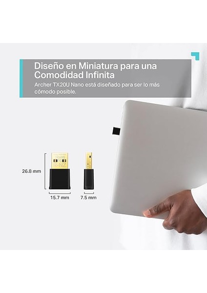 Archer TX20U Nano, AX1800 Mbps, Çift Bant, Mu-Mımo, USB 2.0, Wpa3, Windows 10/11 Uyumlu, Wi-Fi 6 Nano USB Adaptör indirimleri