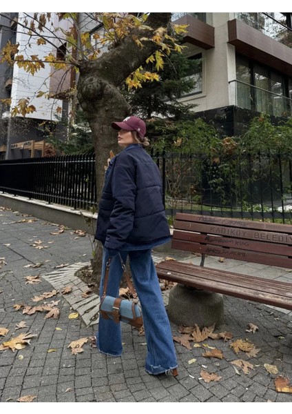 Jeans Detaylı Cıtcıtlı Ceket - Lacivert fiyatları