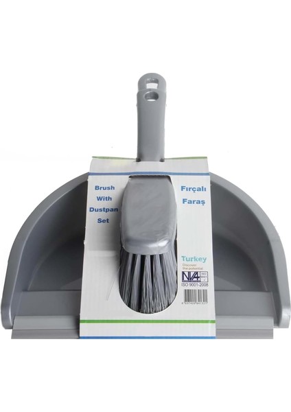Faraş Seti, Uç Kısmı Silikon, (Kürek ve Fırça) (Gri)