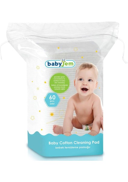 Babyjem Bebek Temizleme Pamuğu, %100 Pamuk