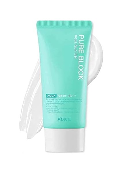 A&apos;pıeu Yoğun Nemlendirici Suya Dayanıklı Jel Güneş Kremi A&apos;pıeu Pure Block Aqua Sun Gel Ex SPF50+/PA+++50ML modelleri