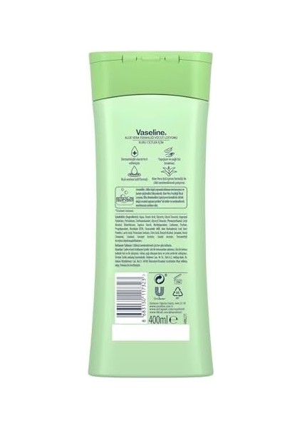Vaseline Vücut Losyonu Aloe Vera Ferahlığı Kuru Ciltler Için 400 ml fiyatları