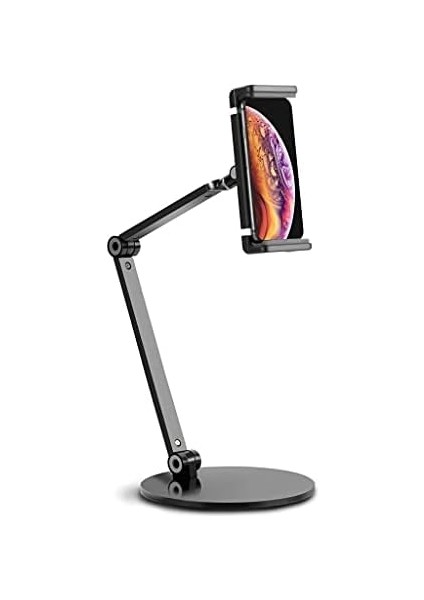 Npo STD20144LG 360° Ayarlanabilir Teleskobik 4"-13" Ergonomik Tablet Standı Koyu Gri modelleri