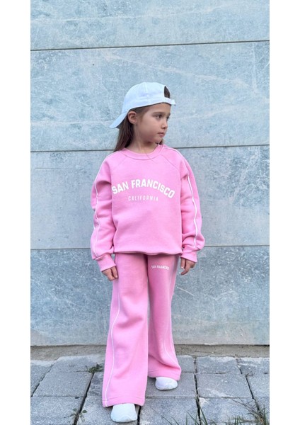 3 Ip Şardonlu Garson Boy Oversize Jagger Paça Kışlık Kız Çocuk Alt Üst Takım fiyatları