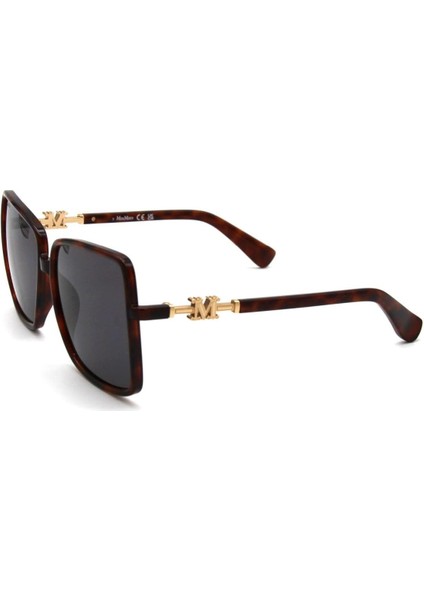 Marka mm 0064H 52A Bayan Kemik,kare,kahverengi Çerçeve,58 Ekartman