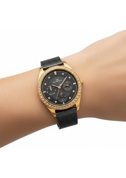 Kadın Kol Saati Altın(Gold) Renk, Siyah Kadran - Şık Hasır Kordon, 2 Yıl Garantili modelleri