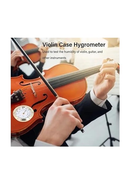 Keman Kutusu Higrometre Müzik Aleti Keman Nem Ölçer Odası Kreş Kapalı Nem Ölçer Yuvarlak Higrometre fırsatları