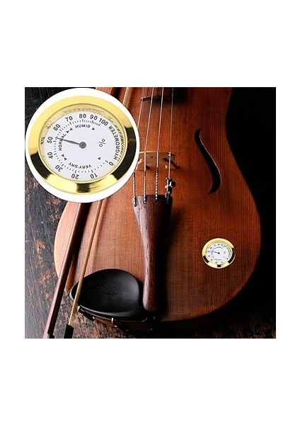 Keman Kutusu Higrometre Müzik Aleti Keman Nem Ölçer Odası Kreş Kapalı Nem Ölçer Yuvarlak Higrometre indirimleri