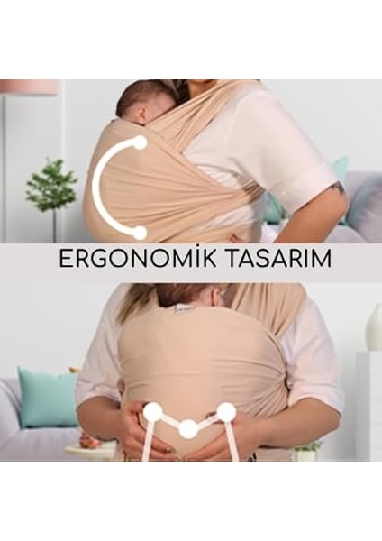Sling Kanguru Esnek Wrap Sling Bebek Taşıma ŞALI%100 Pamuk Sertifikalı Antrasit fırsatları