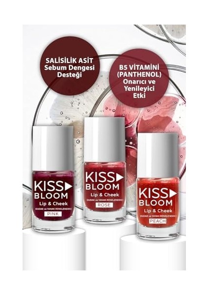 Procsin Kiss & Bloom Doğal Görünümlü Dudak ve Yanak Renklendirici Lip & Cheek Rose 11 ml Rose