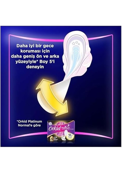 Orkid Platinum Anne Kız Paketi Uzun Hijyenik Ped 72 Adet modelleri