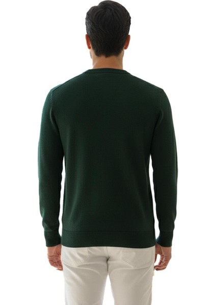 Haki Bisiklet Yaka Triko Kazak