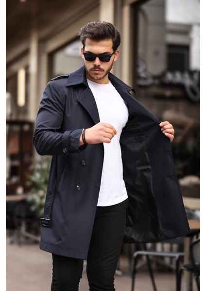 Uzun Beli Kemerli Apoletli Trençkot & Pardesü