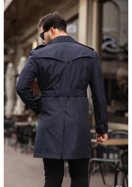 Uzun Beli Kemerli Apoletli Trençkot & Pardesü fırsatları