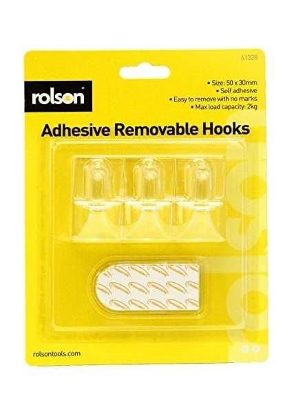 61328 3pc Removable Transparent Adhesive Hooks, fiyatları