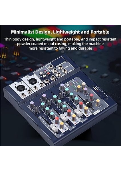 4 Kanallı Miks Konsolu ve Aux Yolları Plus Efekt Işlemcisi Dijital Ses Mikseri 3 Bantlı Eq Dahili 48 V Fantom Gücü Ev Stüdyosu Kaydı Iç USB Fonksiyonlu 4 Kanallı Mikser Dj Ağı Canlı Yayın Ka indirimleri