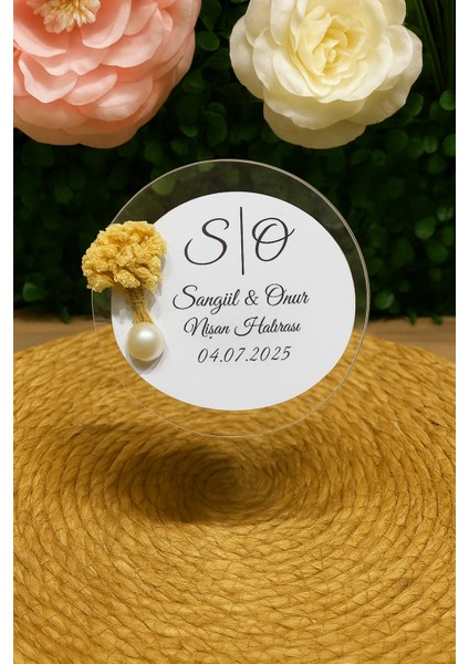 Uv Baskı Pleksi Magnet Söz, Nişan, Nikah, Düğün, Kına 10 Adet