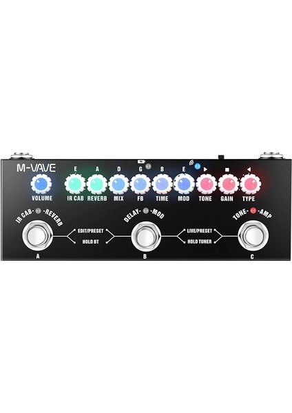 Cube Baby Taşınabilir Çok Fonksiyonlu Elektro Gitar Kablosuz Müzik Çalma ile Kombine Efekt Pedalı Telefon Ses Arayüzü Fonksiyonu