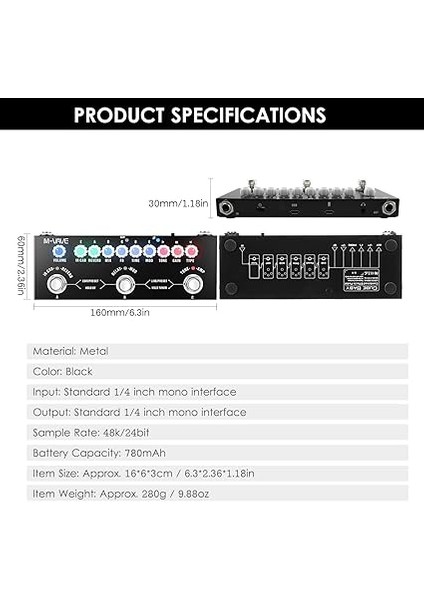 Cube Baby Taşınabilir Çok Fonksiyonlu Elektro Gitar Kablosuz Müzik Çalma ile Kombine Efekt Pedalı Telefon Ses Arayüzü Fonksiyonu modelleri