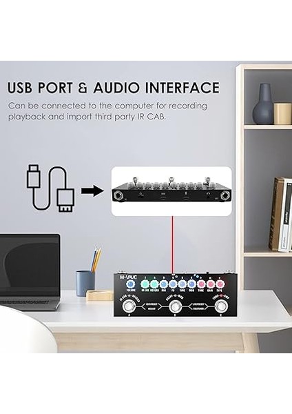 Cube Baby Taşınabilir Çok Fonksiyonlu Elektro Gitar Kablosuz Müzik Çalma ile Kombine Efekt Pedalı Telefon Ses Arayüzü Fonksiyonu fırsatları