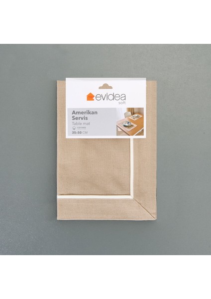 Soft Biyeli 2'li Amerikan Servis - Bej - 35X50 cm fiyatları
