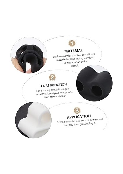2ADET Kulaklık Koruyucu ve Saat ile Uyumlu Kaybolmaya Karşı Dayanıklı Tutucu Beyaz Siyah fırsatları
