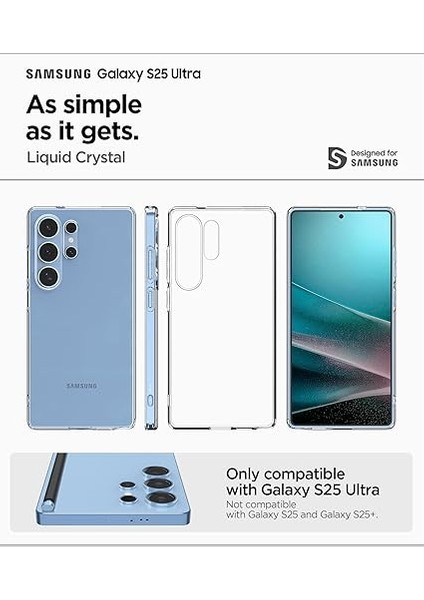 Galaxy S25 Ultra Ince Kılıf Liquid Crystal Sararma Karşıtı Duraclear™ Hava Kanalı Teknolojisi™ Askeri Sınıf Koruma Crystal Clear Şeffaf Kapak - ACS08948 fiyatları