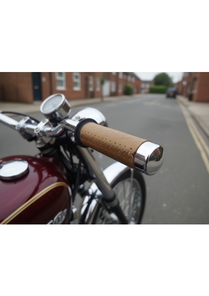 Motosiklet Elcik , doğal deri ,baskı desenli, elyapımı