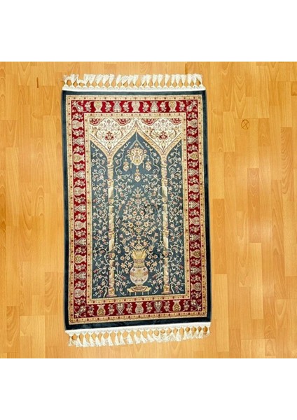 Mihraplı Ağaç Hayatı Desenli Ipek Seccade Karışık