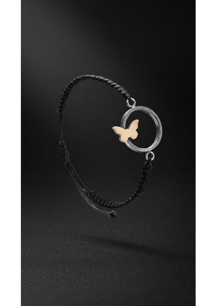 Kelebek Oksitli Çember Gümüş Bileklik modelleri
