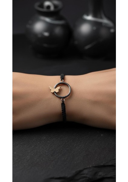 Kelebek Oksitli Çember Gümüş Bileklik indirimleri