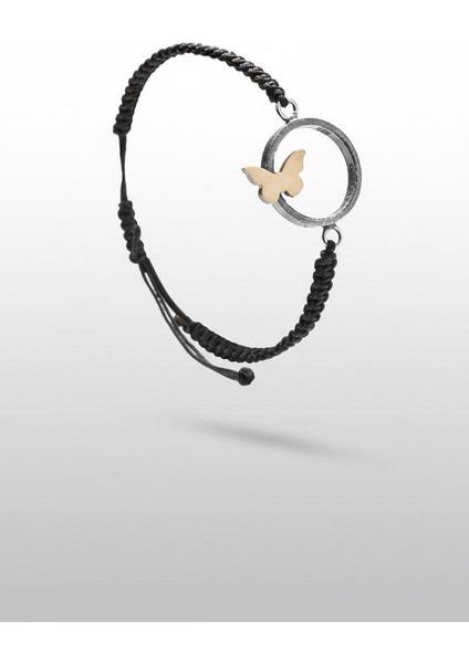 Kelebek Oksitli Çember Gümüş Bileklik